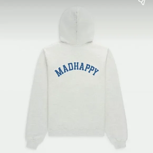Madhappy x Dodgers Crystal Logo Fleece Hoodie Grey Ash Size Small - Picture 2 of 7